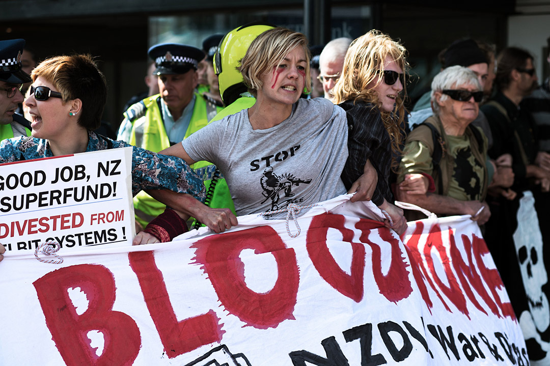 Stop the weapons conference, 17 November 2015, TSB Bank Arena, Photo by Olex Sydor, Wellington New Zealand, Photospace Gallery January 2016, protest photography