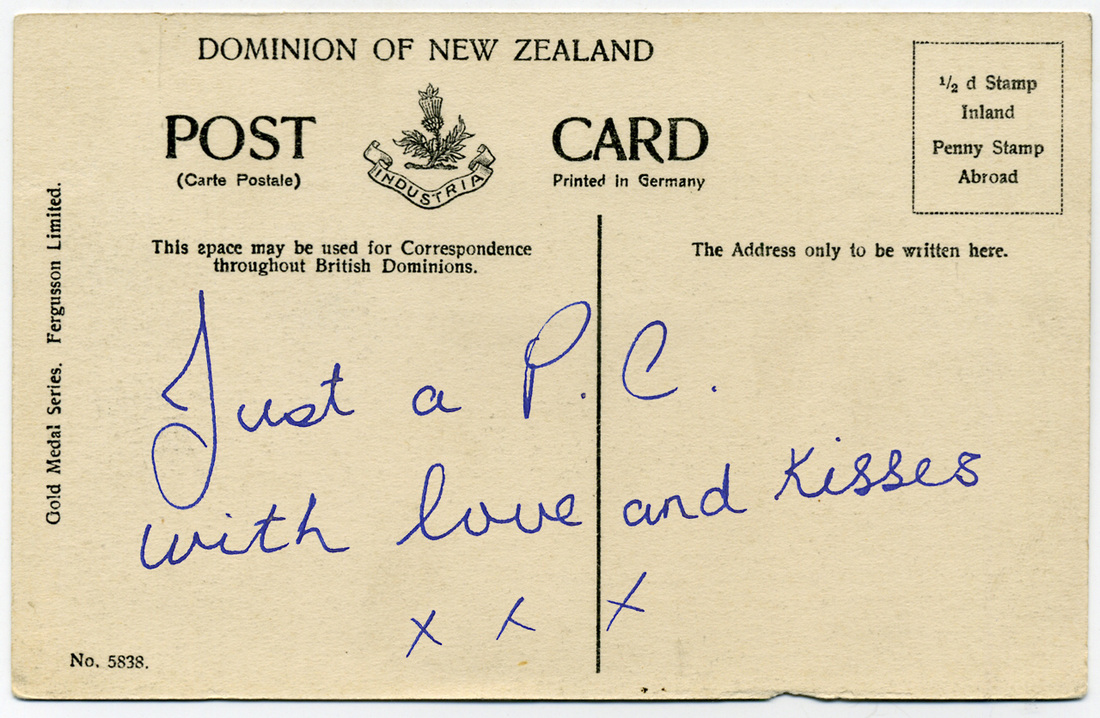 Heinz Sobiecki, Pc postcard, WWi era Wellington new Zealand to Gallipoli