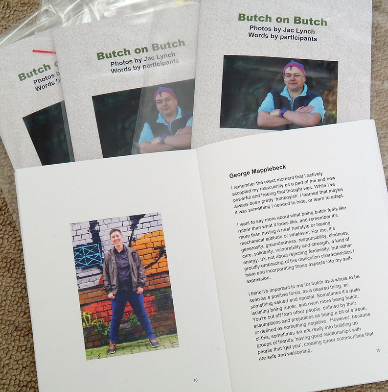 'Butch on Butch' exhibition catalogue, $NZ20.00, Jac Lynch, portrait photographs of butch women,  being butch, Photographic portrait exhibition, Photospace Gallery, Wellington New Zealand January 2015