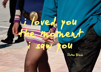 cover photo I loved you the moment I saw you by Peter Black Photographs: Peter Black, with essay by Ian Wedde, Book design: Spencer Levine. Publisher: Victoria University Press 2011