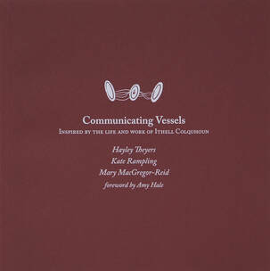 Cover of 'Communicating Vessels' published by the aothors hayley Theyers, Kate rampling, Mary Macgregor-Reib, foreword by Amy Hale, Ithell Colquohoun inspired photograpphic artworks, 2021 photography book contemporary New Zealand photography, photobook Aotearoa New Zealand