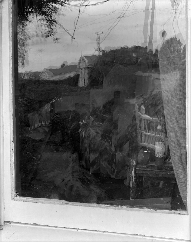 'Eyley studio window' - vintage silver-gelatin print by John Fields, Photospace Gallery fine art photography, Wellington New Zealand
