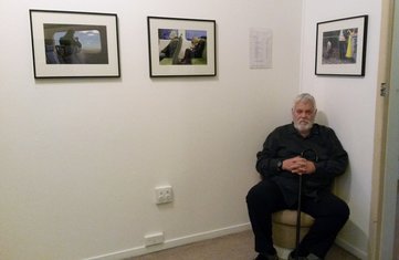 Thom Lyons at opening of 'Observations', 24th March 2017, photography exhibition photospace gallery wellington new zealand, street photography in australia and new zealand