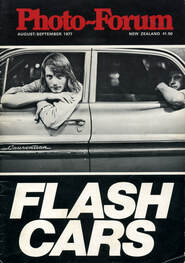 Murray Cammick Flash Cars article in Photo Forum 1977, photospace Gallery contemporary New Zealand photography, car culture in Aotearoa New Zealand