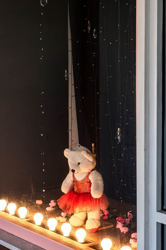 Peter Black, 'A Month of Sundays - Responses to the Covid-19 Lockdown' online exhibition at PhotospaceGallery.nz, teddy bear in window
