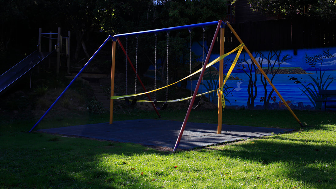 Siren Deluxe - 'Taupo Crescent Playground, Plimmerton, April 2020', photography during the covid-19 lockdown in New Zealnd, playgrounds, Photospace Gallery contemporary New Zealand photography wellington nz