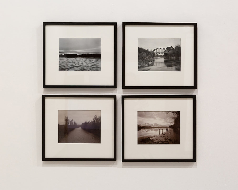 'Where the river bends' photographs by Andrew Ross. Installation photo by Harry Culy.