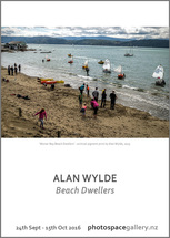 Alan Wylde, Beach Dwellers, photos of people on beaches in New Zeal;and, England, France, Germany, Photospace Gallery Wellington New Zealand, photography exhibition, contemporary colour digital fine art photography, influence of Expressionism on photography